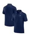 Fanatics Signature Men's  Navy Denver Broncos Pique Polo Shirt In Blue