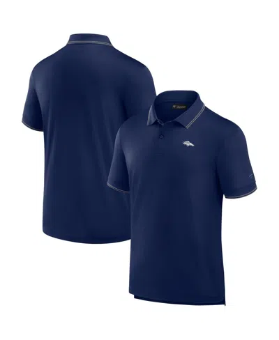 Fanatics Signature Men's  Navy Denver Broncos Pique Polo Shirt
