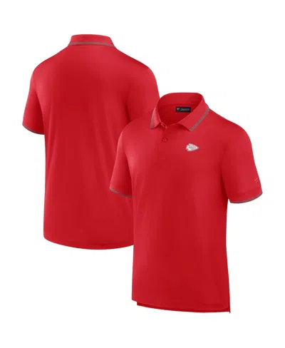 Fanatics Signature Men's  Red Kansas City Chiefs Pique Polo Shirt
