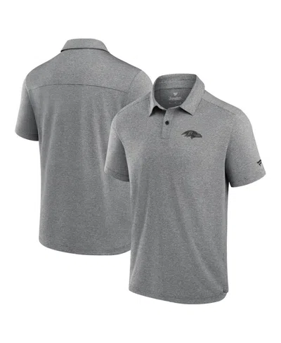 Fanatics Signature Men's Baltimore Ravens Front Office Tech Polo Shirt In Gray