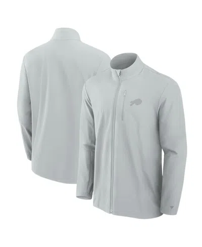 FANATICS SIGNATURE MEN'S GRAY BUFFALO BILLS FRONT OFFICE WOVEN FULL-ZIP JACKET