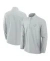 Fanatics Signature Men's Gray Indianapolis Colts Front Office Woven Quarter-zip Jacket In Gray