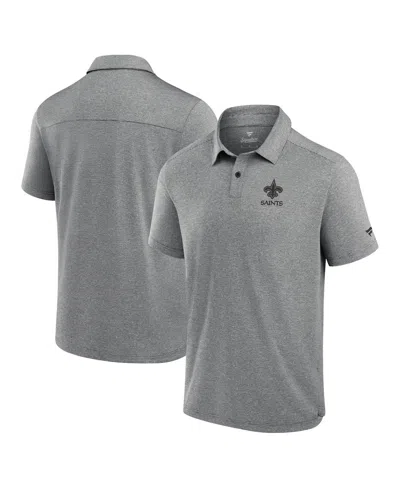 Fanatics Signature Men's New Orleans Saints Front Office Tech Polo Shirt In Gray