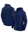 Fanatics Signature Men's Navy New York Rangers Elements Lightweight Tri-blend Fleece Hoodie In Navy