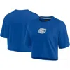 FANATICS SIGNATURE FANATICS SIGNATURE ROYAL FLORIDA GATORS ELEMENTS SUPER SOFT BOXY CROPPED T-SHIRT