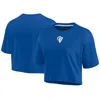 Fanatics Signature Women's  Royal Los Angeles Dodgers Super Soft Short Sleeve Cropped T-shirt In Royal