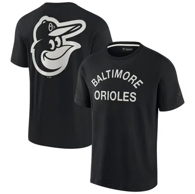 Fanatics Signature Men's And Women's  Black Baltimore Orioles Super Soft Short Sleeve T-shirt