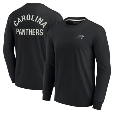 Fanatics Signature Unisex  Black Carolina Panthers Super Soft Long Sleeve T-shirt