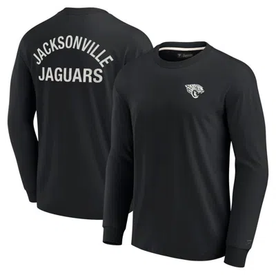 FANATICS SIGNATURE UNISEX FANATICS SIGNATURE BLACK JACKSONVILLE JAGUARS ELEMENTS SUPER SOFT LONG SLEEVE T-SHIRT