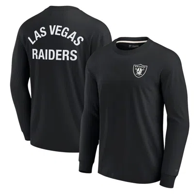 Fanatics Signature Unisex  Black Las Vegas Raiders Elements Super Soft Long Sleeve T-shirt