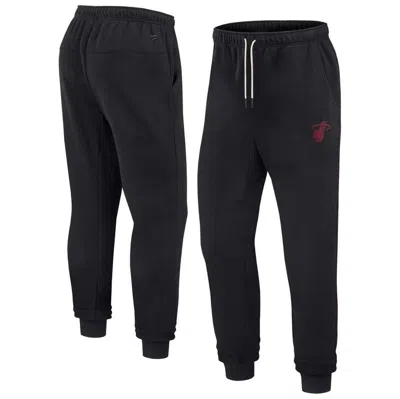 Fanatics Signature Men's And Women's  Black Miami Heat Super Soft Fleece Jogger