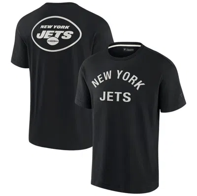 Fanatics Signature Unisex  Black New York Jets Super Soft Short Sleeve T-shirt