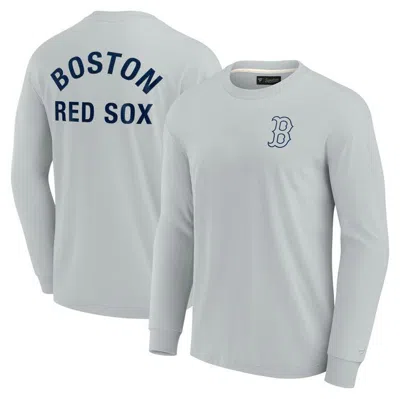 Fanatics Signature Unisex  Gray Boston Red Sox Elements Super Soft Long Sleeve T-shirt