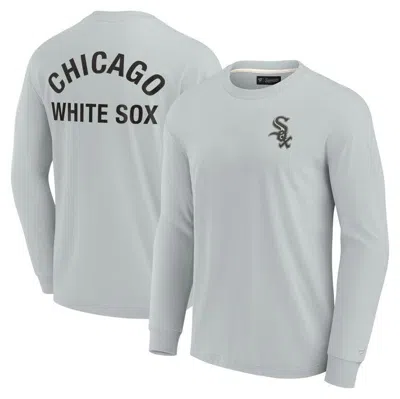 Fanatics Signature Men's And Women's  Gray Chicago White Sox Super Soft Long Sleeve T-shirt