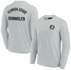 Fanatics Signature Men's And Women's  Gray Florida State Seminoles Super Soft Long Sleeve T-shirt In Gray
