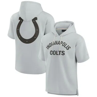 Fanatics Signature Unisex  Gray Indianapolis Colts Elements Super Soft Fleece Short Sleeve Pullover H