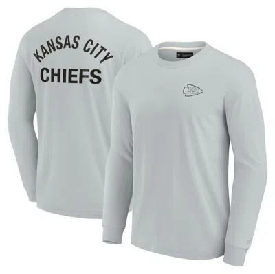 Fanatics Signature Unisex  Gray Kansas City Chiefs Elements Super Soft Long Sleeve T-shirt