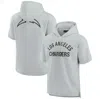 FANATICS SIGNATURE UNISEX FANATICS SIGNATURE grey LOS ANGELES CHARGERS ELEMENTS SUPER SOFT FLEECE SHORT SLEEVE PULLOVER