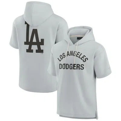 Fanatics Signature Unisex  Grey Los Angeles Dodgers Elements Super Soft Fleece Short Sleeve Pullover