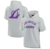 Fanatics Signature Unisex  Gray Los Angeles Lakers Elements Super Soft Fleece Short Sleeve Pullover H In Gray