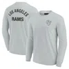 Fanatics Signature Men's And Women's  Gray Los Angeles Rams Super Soft Long Sleeve T-shirt In Gray
