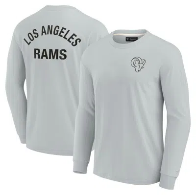 Fanatics Signature Men's And Women's  Grey Los Angeles Rams Super Soft Long Sleeve T-shirt