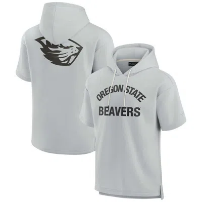 Fanatics Signature Unisex  Gray Oregon State Beavers Elements Super Soft Fleece Short Sleeve Pullover