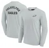 Fanatics Signature Men's And Women's  Gray Philadelphia Eagles Super Soft Long Sleeve T-shirt In Gray