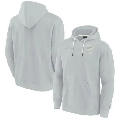 Fanatics Signature Men's And Women's  Gray San Diego Padres Super Soft Fleece Pullover Hoodie