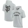 FANATICS SIGNATURE UNISEX FANATICS SIGNATURE GRAY SAN FRANCISCO GIANTS ELEMENTS SUPER SOFT FLEECE SHORT SLEEVE PULLOVER