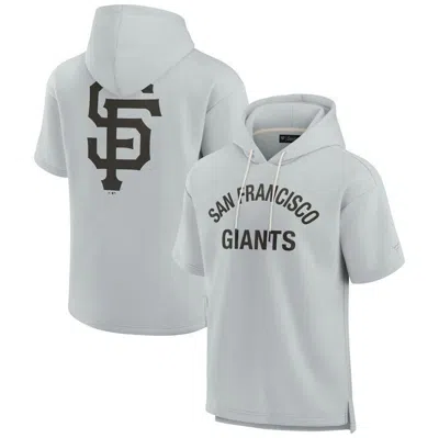 Fanatics Signature Unisex  Gray San Francisco Giants Elements Super Soft Fleece Short Sleeve Pullover