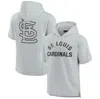 FANATICS SIGNATURE UNISEX FANATICS SIGNATURE grey ST. LOUIS CARDINALS ELEMENTS SUPER SOFT FLEECE SHORT SLEEVE PULLOVER 