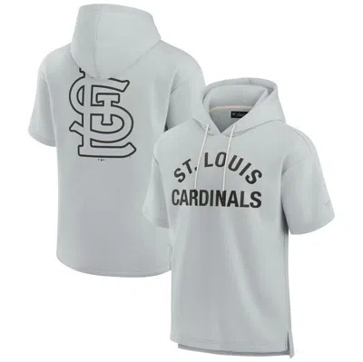 Fanatics Signature Unisex  Grey St. Louis Cardinals Elements Super Soft Fleece Short Sleeve Pullover