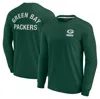 Fanatics Signature Men's And Women's  Green Green Bay Packers Super Soft Pullover Crew Sweatshirt In Green