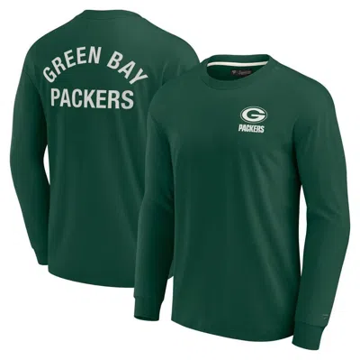 FANATICS SIGNATURE UNISEX FANATICS SIGNATURE GREEN GREEN BAY PACKERS ELEMENTS SUPER SOFT LONG SLEEVE T-SHIRT