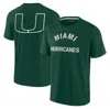 FANATICS SIGNATURE UNISEX FANATICS SIGNATURE GREEN MIAMI HURRICANES ELEMENTS SUPER SOFT SHORT SLEEVE T-SHIRT