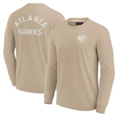 Fanatics Signature Unisex  Khaki Atlanta Hawks Elements Super Soft Long Sleeve T-shirt