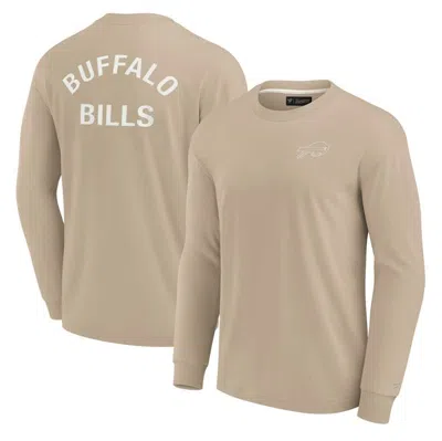 Fanatics Signature Unisex  Khaki Buffalo Bills Elements Super Soft Long Sleeve T-shirt In Neutral