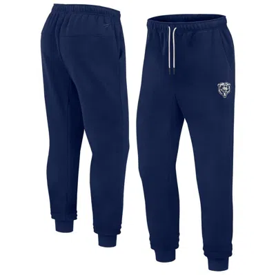 Fanatics Signature Men's And Women's  Navy Chicago Bears Super Soft Fleece Jogger