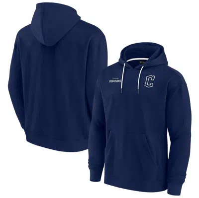 Fanatics Signature Men's And Women's  Navy Cleveland Guardians Super Soft Fleece Pullover Hoodie