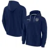 Fanatics Signature Men's And Women's  Navy Milwaukee Brewers Super Soft Fleece Pullover Hoodie In Navy