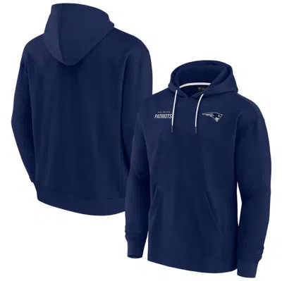 Fanatics Signature Men's And Women's  Navy New England Patriots Super Soft Fleece Pullover Hoodie