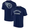 FANATICS SIGNATURE UNISEX FANATICS SIGNATURE NAVY TENNESSEE TITANS ELEMENTS SUPER SOFT SHORT SLEEVE T-SHIRT