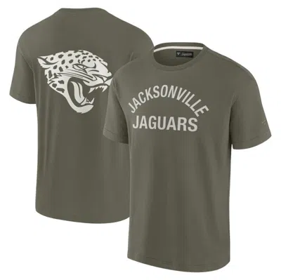 Fanatics Signature Unisex  Olive Jacksonville Jaguars Elements Super Soft Short Sleeve T-shirt In Gray