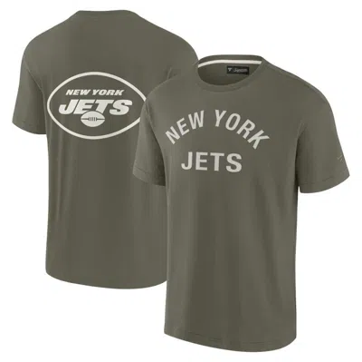 Fanatics Signature Unisex  Olive New York Jets Elements Super Soft Short Sleeve T-shirt