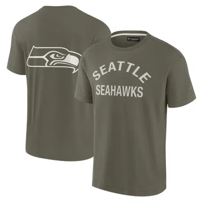 Fanatics Signature Unisex  Olive Seattle Seahawks Elements Super Soft Short Sleeve T-shirt