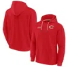 Fanatics Signature Men's And Women's  Red Cincinnati Reds Super Soft Fleece Pullover Hoodie In Red