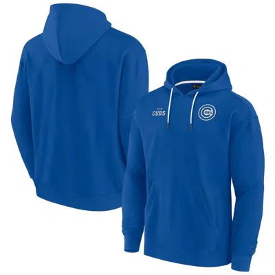 Fanatics Signature Men's And Women's  Royal Chicago Cubs Super Soft Fleece Pullover Hoodie