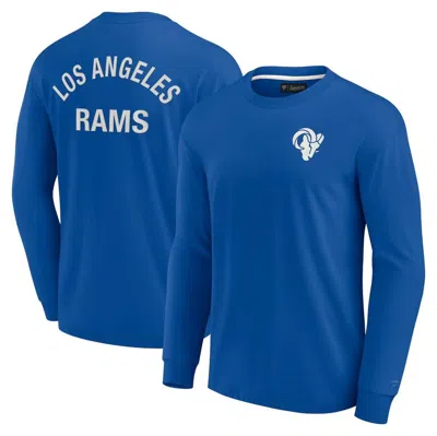 FANATICS SIGNATURE UNISEX FANATICS SIGNATURE ROYAL LOS ANGELES RAMS ELEMENTS SUPER SOFT LONG SLEEVE T-SHIRT