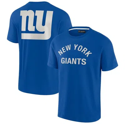 Fanatics Signature Unisex  Royal New York Giants Super Soft Short Sleeve T-shirt